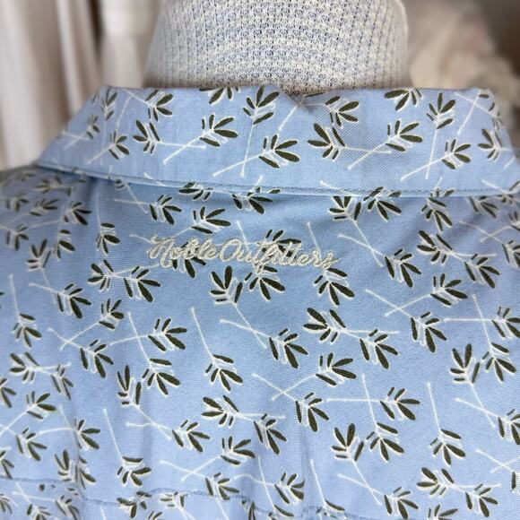 Noble Outfitters Plus size XXL, 2X blue button up top, blouse, shirt casual 4163 - Picture 7 of 11